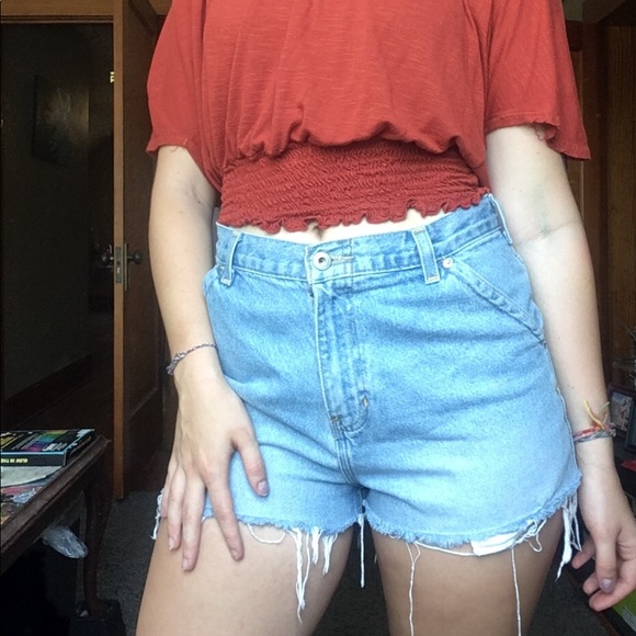 ✨distressed high waisted shorts - Picture 1 of 6
